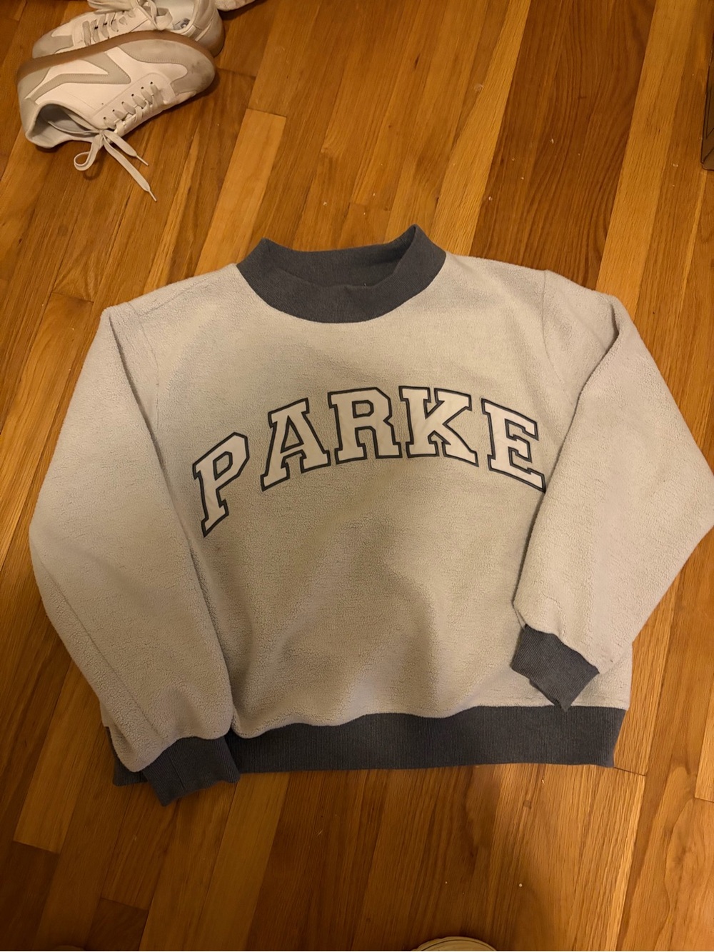 'PARKE' Crewneck Fleece Sweater inside out style